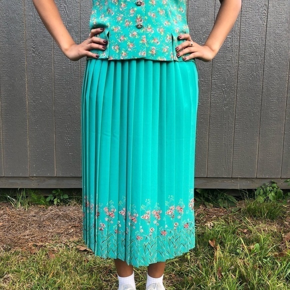 Granny Core 2 piece set size 10 Vintage Leslie Fay - Picture 3 of 14